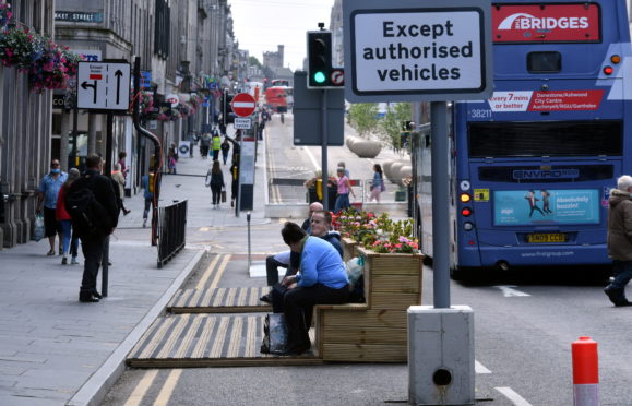 Union Street during Aberdeen's second lockdown in August 2020.
Picture by Chris Sumner