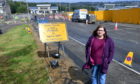 Councillor Jackie Dunbar raised concerns with Haudagain contractor  Farrons about the impending closure of Manor Drive.