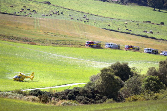 A major incident has been declared after a train derailed near Stonehaven.
Picture by Kath Flannery