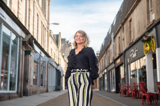 Elgin BID's new boss Gemma Cruickshank. is pictured in Elgin town centre.