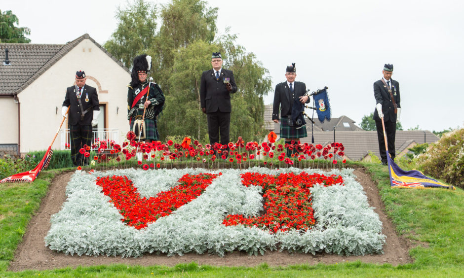 A memorial service was held in Forres to mark the 75th anniversary of VJ Day.