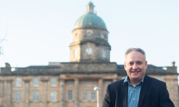 Moray MSP Richard Lochhead at Dr Gray's Hospital.