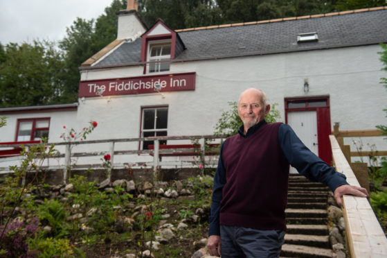 Tony Osbourne outside the Fiddichside Inn.