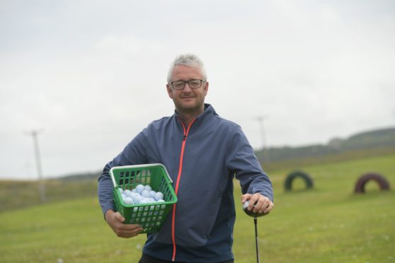 Owner of the Dunes Golf Centre in Fraserburgh, Peter Myers  wants to help the three young boys who were caught on CCTV stealing golf balls from the course. CR0022965
10/08/20
Picture by KATH FLANNERY