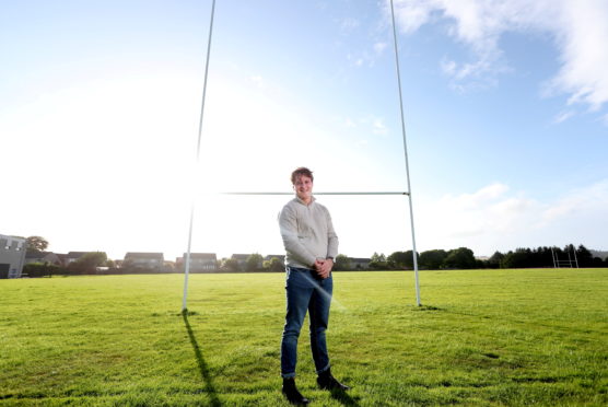 New Aberdeen Grammar signing Mark New. Picture by Scott Baxter