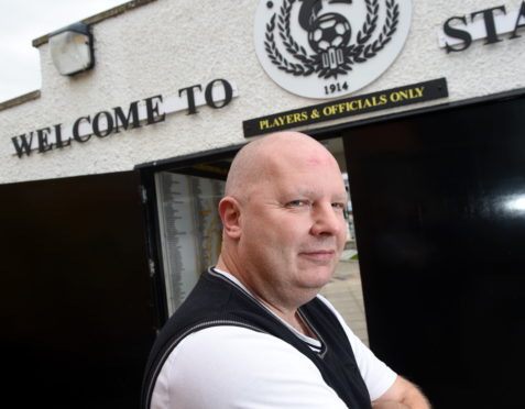 Ian Finlayson, Nairn County club secretary, at Station Park