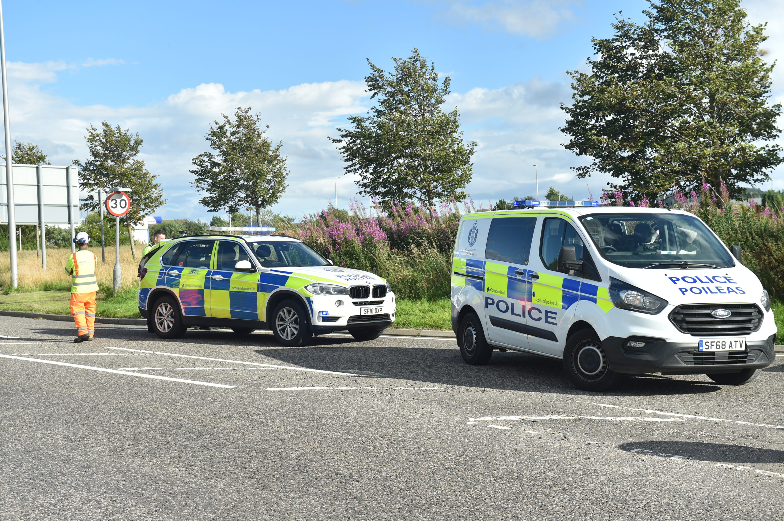 Police attended the incident on the A96