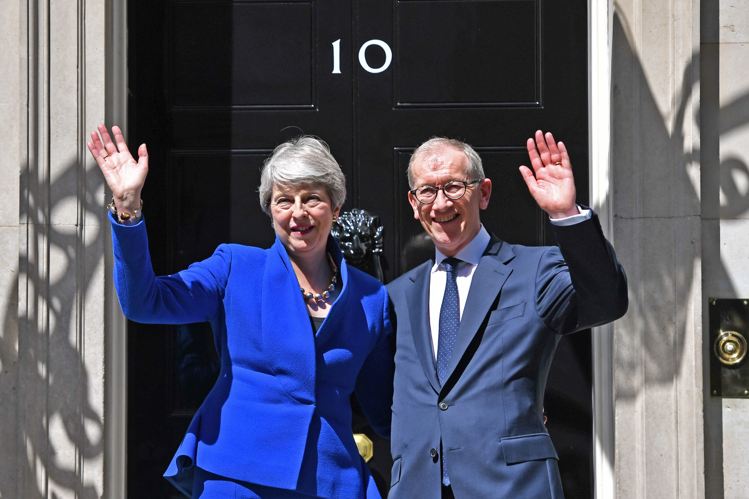 Outgoing Prime Minister Theresa May with husband Philip outside 10 Downing Street prior to handing in her resignation to the Queen at Buckingham Palace. Philip has been made a peer by Boris Johnson. And for what? Putting out the bins while his wife ran the country?