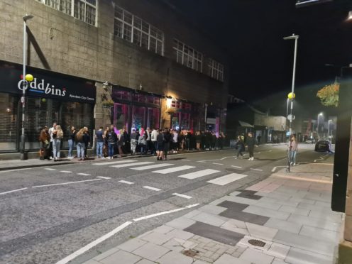 A queue outside Prohibition at the weekend.