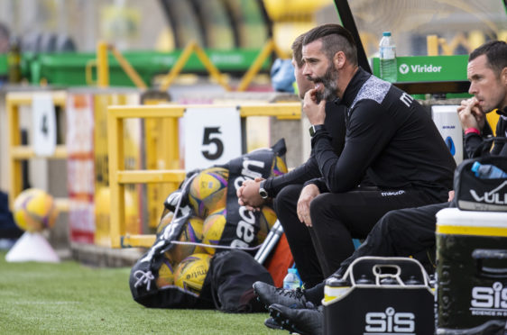 Ross County manager Stuart Kettlewell at Livi.