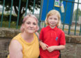 Lindsay Dunbar with daughter Millie who is going into P3 at Crown Primary. Picture by Paul Campbell