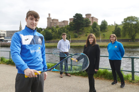 Alasdair Prott (squash player) - Allan McKay (Scottish Squash Head of Coaching and Competitions) - Joyce Hadden (Springfield North Sales Manager) - Ailsa Polworth (Inverness Tennis and Squash Club Manager)