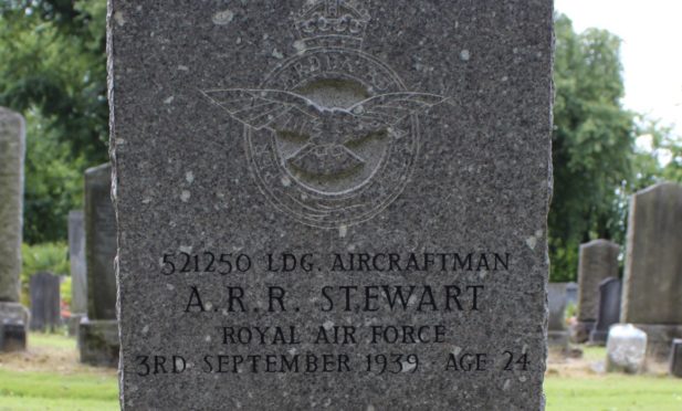 Stewart's gravestone