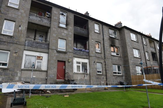 Pictures of the flat on Printfield Terrace following the fire. 
Picture by Paul Glendell.