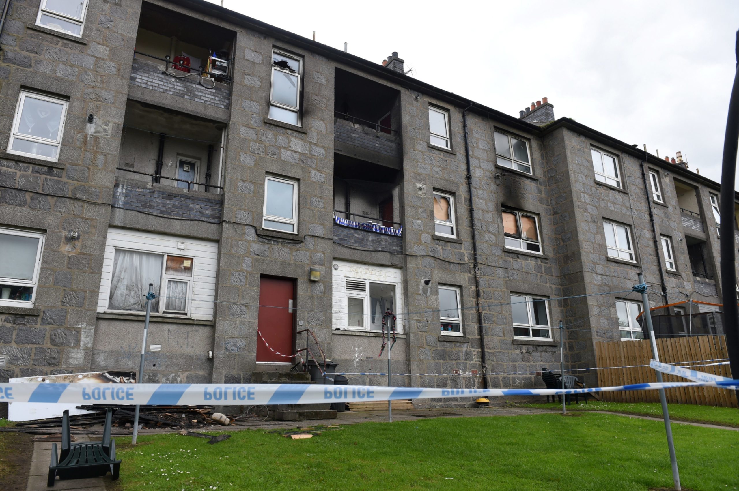 Pictures of the flat on Printfield Terrace following the fire. 
Picture by Paul Glendell.