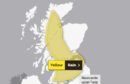 The Met Office's map shows the affected area.
