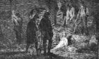 A wood engraving of bodysnatchers at work in 1868.