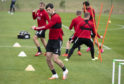 Scott McKenna during an Aberdeen training session.