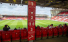 Supporters were permitted back to Pittodrie for a test event in September.
