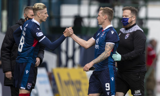 Oli Shaw replaces Billy Mckay for Ross County.