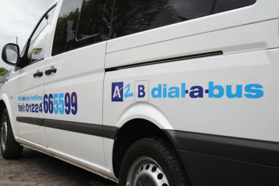 Aberdeenshire Council's A2B dial-a-bus service.