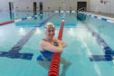 Hannah Miley tries out the new pool in Inverurie's community campus.