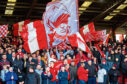 Aberdeen fans at Pittodrie.