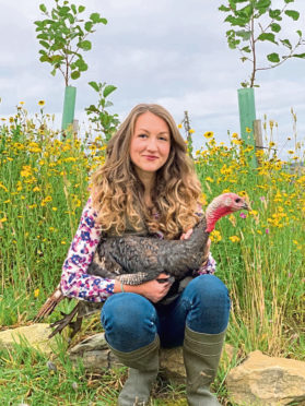 Aberdeenshire farmer Rosa Holt is taking part in the virtual LEAF Open Farm Sunday weekend.