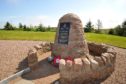 THE CAIRN AT THE FORMER RAF STATION AT LONGSIDE.(RAE/BROWN)