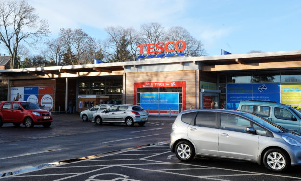 The Tesco supermarket in Tain.