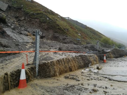 Bear Scotland has said "significant landslide" occurred overnight