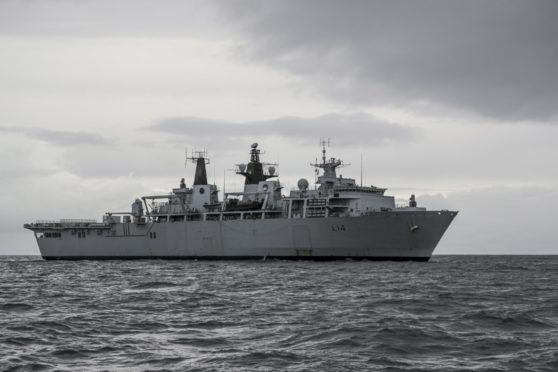 HMS Albion at Loch Ewe during a previous Joint Warrior exercise.