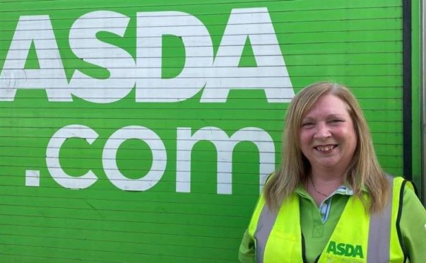 Asda Elgin home shopping driver Wendy McNaian marks 25 years with the supermarket.