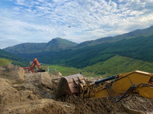 More than 5,000 tonnes of debris reached Old Military Road in the landslip