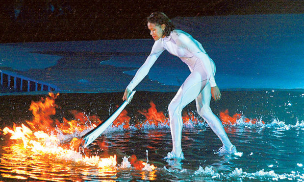 Cathy Freeman lit the torch at the Sydney Olympics in 2000.