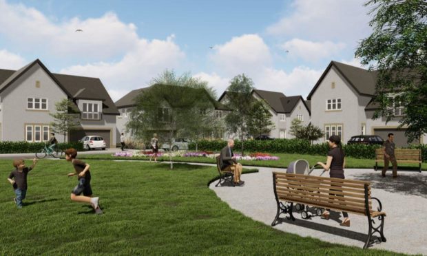 Aberdeen councillors have been recommended to conditionally approve plans for 78 homes at Kirk Brae, Cults. An artist's impression, provided by Cala Homes.