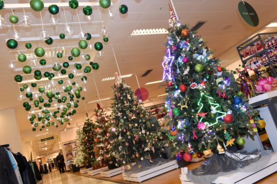 The Christmas shop that has been launched at John Lewis in Aberdeen.
Picture by Paul Glendell