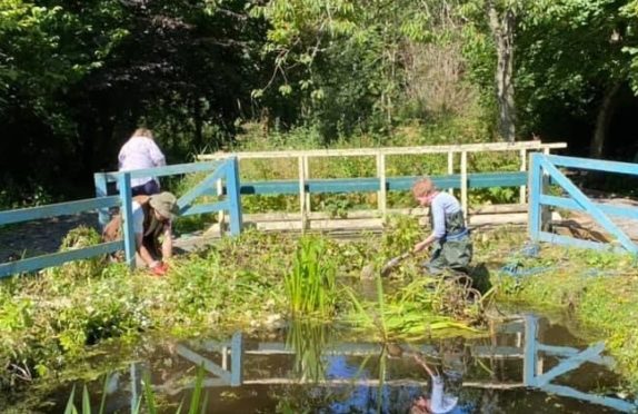 Work on creating the sensory garden is under way