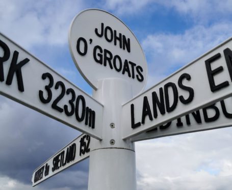 The famous John O'Groats sign post