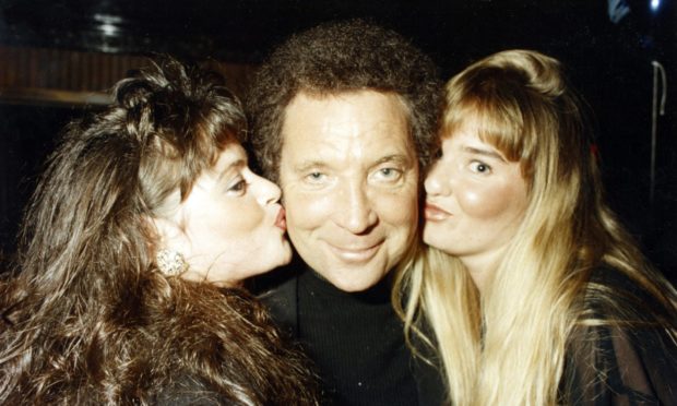 Tom Jones meets Aberdeen fans Adrienne Wood and  Claire Sherriffs for his debut Granite City gig at the AECC in 1992. Before the concert he made a plea for no underwear to be thrown on stage because it would interfere with his performance.