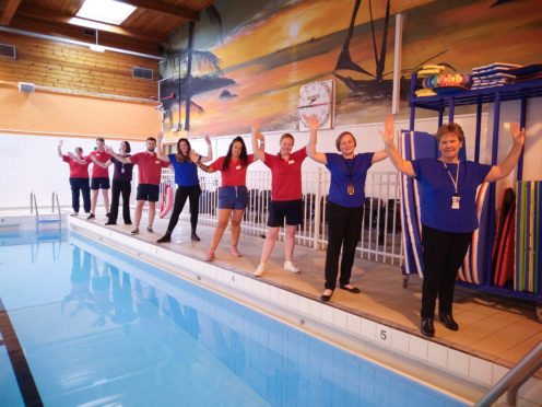 Staff at Keith swimming pool