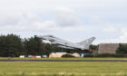 Typhoons launch from Leuchars on a QRA mission.