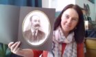 Lorna Steele with a picture of her great great grandfather William Edwards