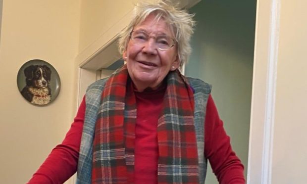 Margaret Payne, 90, climbed the stairs at her home 282 times during lockdown to raise money for charity. Picture courtesy of the Helping It Happen Awards