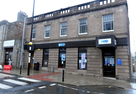 Turriff's TSB branch is one of 17 in the north-east and Highlands which will close within a year.
Picture by Chris Sumner.