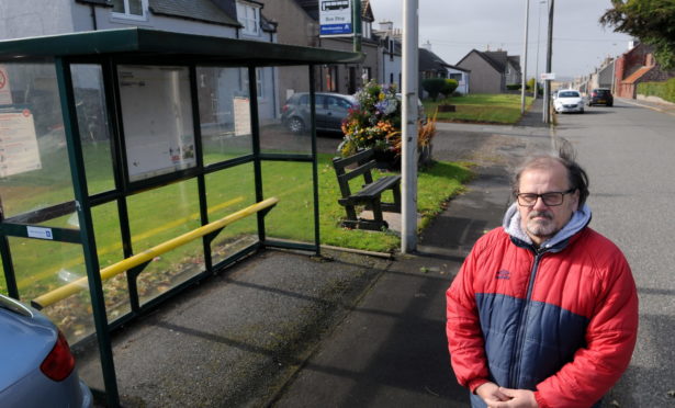 James Ross on High Street, Cuminestown,