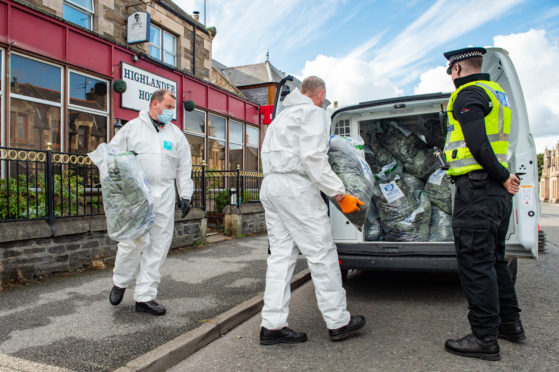 In pictures: Police remove plants from Moray hotel following raid