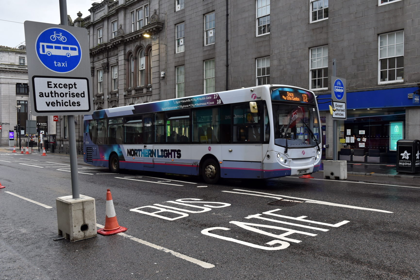 Bus gate camera activated in Aberdeen city centre