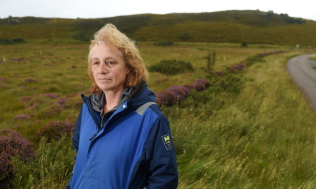 Heather Teale at the site of the proposed helipad in Applecross.