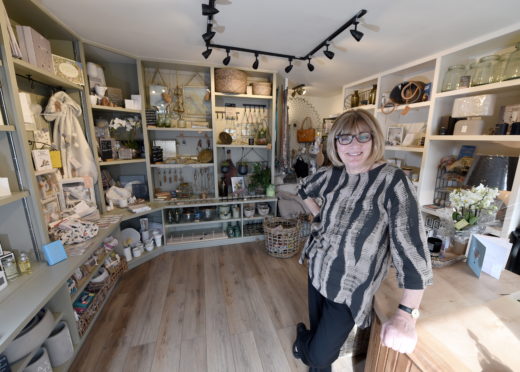 Isobel Kirkland has opened her Finishing Touches store in Forres during the coronavirus lockdown. Photo by Sandy McCook.